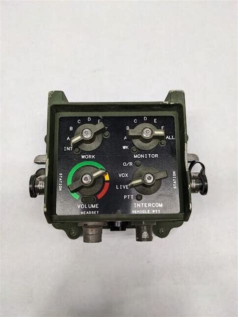 silver metal bomber intercom volume control box|Military Radio C 12357 VRC Control Box Vic 3 Lite Intercom.